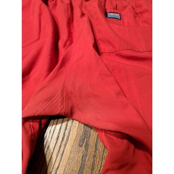 Cherokee Workwear Red Scrub Pants Size Large Style 4101P Drawstring Ankle Slits - Picture 6 of 6